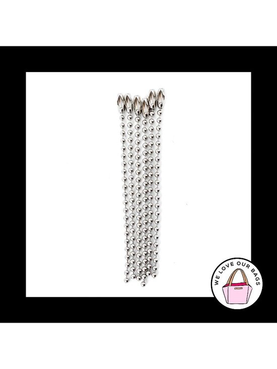 Unbranded Accessories - (5) 4" NICKEL BALL CHAIN & CONNECTORS 3.2mm GREAT FOR COACH FOB BAG KEYCHAIN TAG